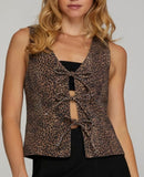 Leopard Tie Vest