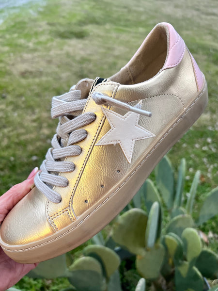 Shu Shop Metallic Gold Sneakers