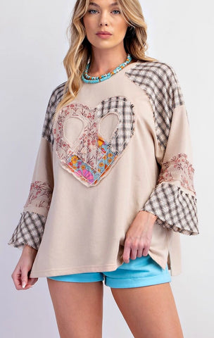 Flutter Sleeve Embroidery Top