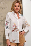 Vintage Cowgirl Embroidery Shirt