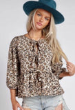 Leopard Bow Top