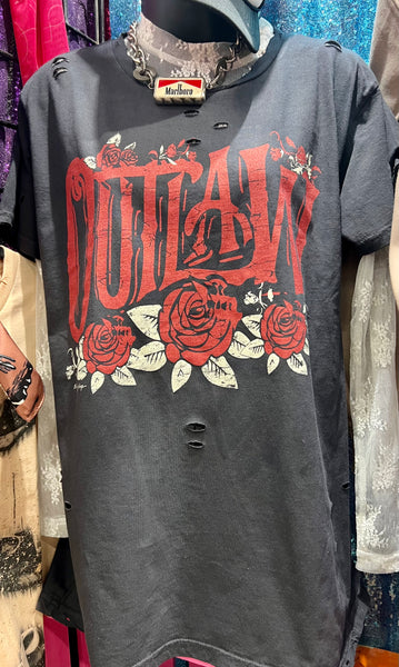 Outlaw Distressed Tee