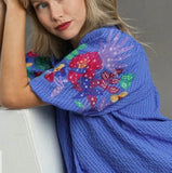 Bubble Sleeve Embroidery Top