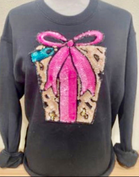 Sequin Present Sweatshirt